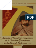 Recoleta Franciscana, Historia y Devocion Popular, 1643 1985