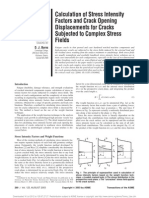 Calculation of Stress Intensity Factors and Crack Opening Displacements For Cracks Subjected To Complex Stress Fields