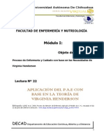 22 Aplicacion Del P.A.E. Con Base en La Teoria de Virginia Henderson