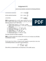 Assignment # 1: Q#1 What Will Be The Expression For A (Normalization Constant) For The Following Distribution Functions