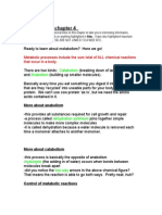 Chapter 4 - Cellular Metabolism