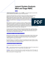 Measurement System Analysis