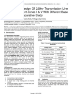 Analysis and Design of 220kv Transmission Line Tower in Different Zones I & V With Different Base Widths A Comparative Study