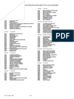 Master Format Numbers & Titles 1998