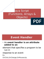 Java Script (Functions, Arrays & Objects)