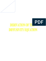 Derivation of The Diffusivity Equation