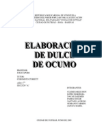 Elaboración de Dulce de Ocumo