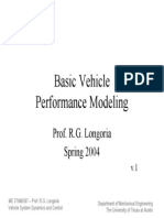 Basic Vehicle Performance Modeling