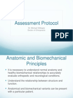 Assessment Protocol: Dr. Michael Gillespie Doctor of Chiropractic