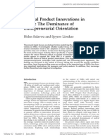 Radical Product Innovations in SMEs - The Dominance of Entrepreneurial Orientation PDF