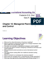 Chapter 10: Managerial Planning and Control: International Accounting, 6/e