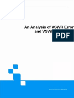 An Analysis of VSWR Error and VSWR Threshold