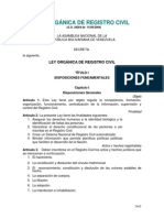 Ley Orgánica de Registro Civil PDF