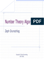 Number Theory Algorithms: Zeph Grunschlag