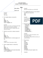 Subject Verb Agreement