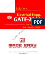 GATE 2014 Electrical Engineering Keys & Solution On 1st March (Evening Session)