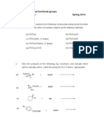 C1B Singly Bonded Functional Groups. Tutorial Questions Spring 2014