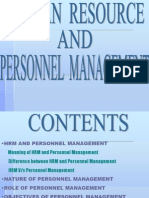 HRM Vs - Personnel Mgt.