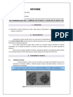 Determinación Del Carbon Activado A Usar en Planta Cic