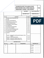 Radiography Examination Procedure For Asme Boiler, Pressure Vessel and Piping