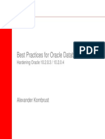 Best Practices For Oracle Databases: Alexander Kornbrust