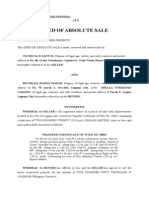 Deed of Absolute Sale (Santos - Siazar)