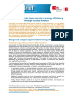 13-02-12 Climate Brief No27 - Energy Efficiency and Carbon Finance