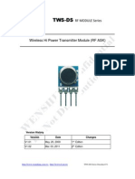 TWS-DS-6 315MHz Miniaturization Wireless Transmitter Module Data Sheet