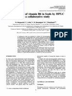 Determination of Vitamin B6 in Foods by HPLC