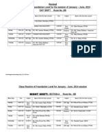 Revised Class Routine - Jan-June, 2014