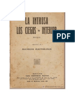 1890, Maeterlinck, Maurice, Interiores, La Intrusa, Los Ciegos PDF