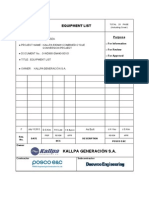 0 WD990 EM440 00101 Equipment List RevF