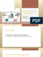 Supply Chain Risk Management