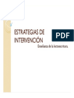 ESTRATEGIAS DE INTERVENCIÓN Lectoescritura