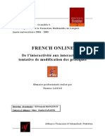 French Online - de L'interactivité Aux Interactions, Tentative de Modifications Des Pratiques