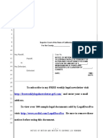 Sample Motion To Expunge Lis Pendens For California