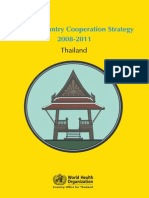 WHO Country Cooperation Strategy 2008-2011: Thailand Thailand