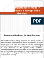 Growing Importance of Trade in World Economy & Foreign Trade Theories