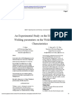 An Experimental Study On The Effect of MIG Welding Parameters On The Weld-Bead Shape Characteristics