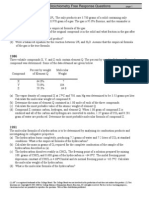 Stoichiometry Worksheet