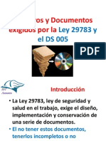 Registros y Documentos Exigidos Por La Ley 29783