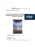 Evaluación Técnica y Económica Del Generador Eólico de Cerro Caracoles