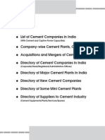 Directory of Cement Companies in India