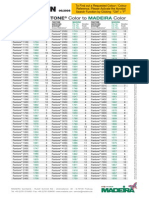 Tabla de Conversion de Pantone A Hilo