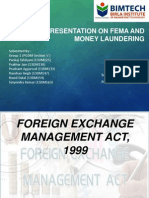 Presentation On FEMA and Money Laundering PGDM 13-15 Section C GROUP 1