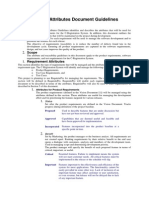 Requirements Attributes Document Guidelines