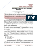 Effect of Hardness and Wear Resistance On en 353 Steel by Heat Treatment