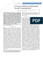 1 Aes Algorithm Using 512 Bit Key Implemented For Secure Communication