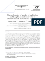 Thermodynamics of Transfer of Naphthalene and 2-Naphthoic Acid From Water To (Water + Ethanol) Mixtures at T 298:15 K