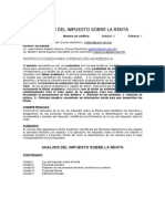 Analisis de Impuesto Sobre La Renta